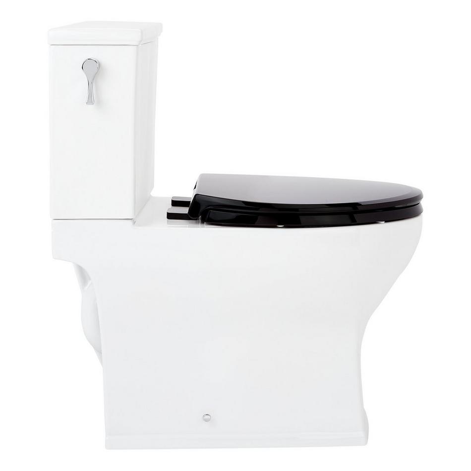 Carraway Two-Piece Skirted Elongated Toilet - ADA Compliant - Black Heavy Duty Seat, , large image number 1