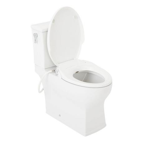 Carraway Two-Piece Skirted Elongated Toilet - ADA Compliant - White