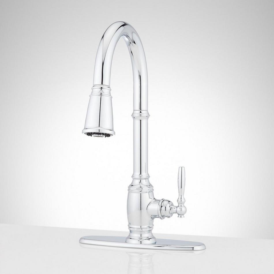 Finnian Pull-Down Kitchen Faucet with Deck Plate, , large image number 0