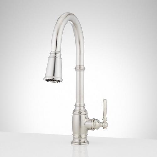 Finnian Pull-Down Kitchen Faucet in Brushed Nickel