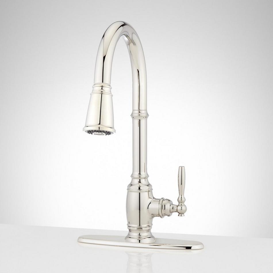 Finnian Pull-Down Kitchen Faucet with Deck Plate, , large image number 4