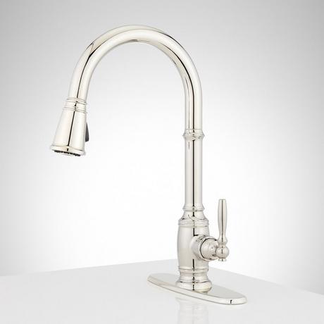 Finnian Pull-Down Kitchen Faucet with Deck Plate