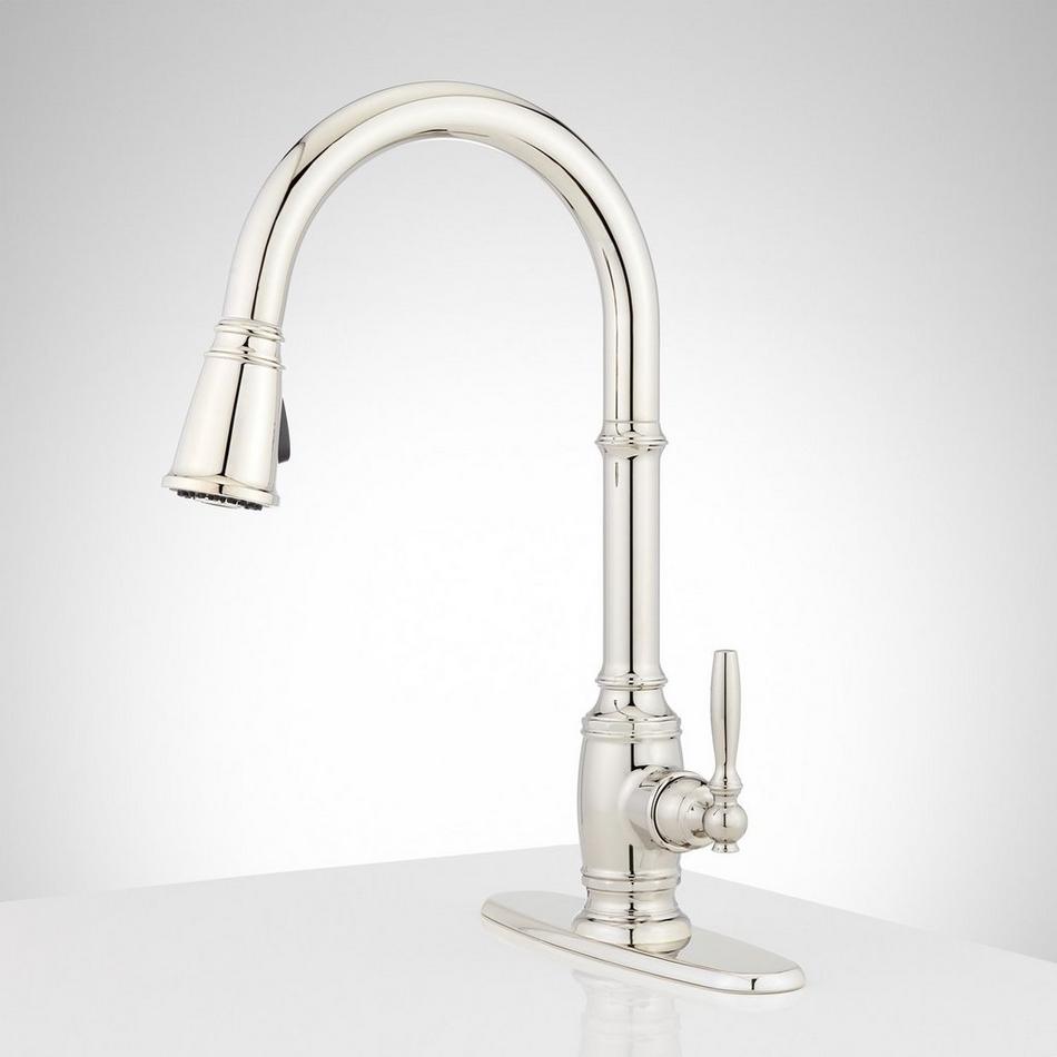 Finnian Pull-Down Kitchen Faucet with Deck Plate, , large image number 5