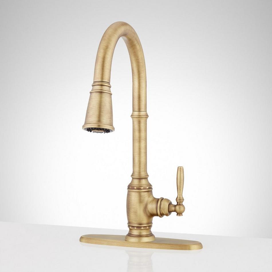 Finnian Pull-Down Kitchen Faucet with Deck Plate, , large image number 8