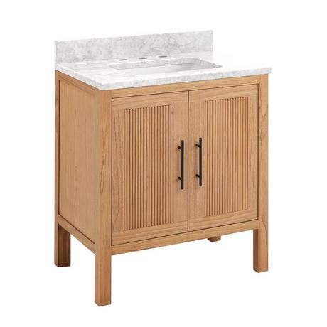 30" Ayanna Mindi Vanity with Rectangular Undermount Sink - Natural Mindi