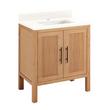 30" Ayanna Vanity with Rectangular Undermount Sink - Natural Mindi - Arctic White Quartz Single Hole, , large image number 0