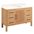 48" Ayanna Vanity with Undermount Sink - Natural Mindi - Arctic White Quartz Widespread, , large image number 0
