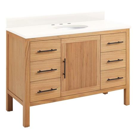 48" Ayanna Mindi Vanity with Undermount Sink - Natural Mindi