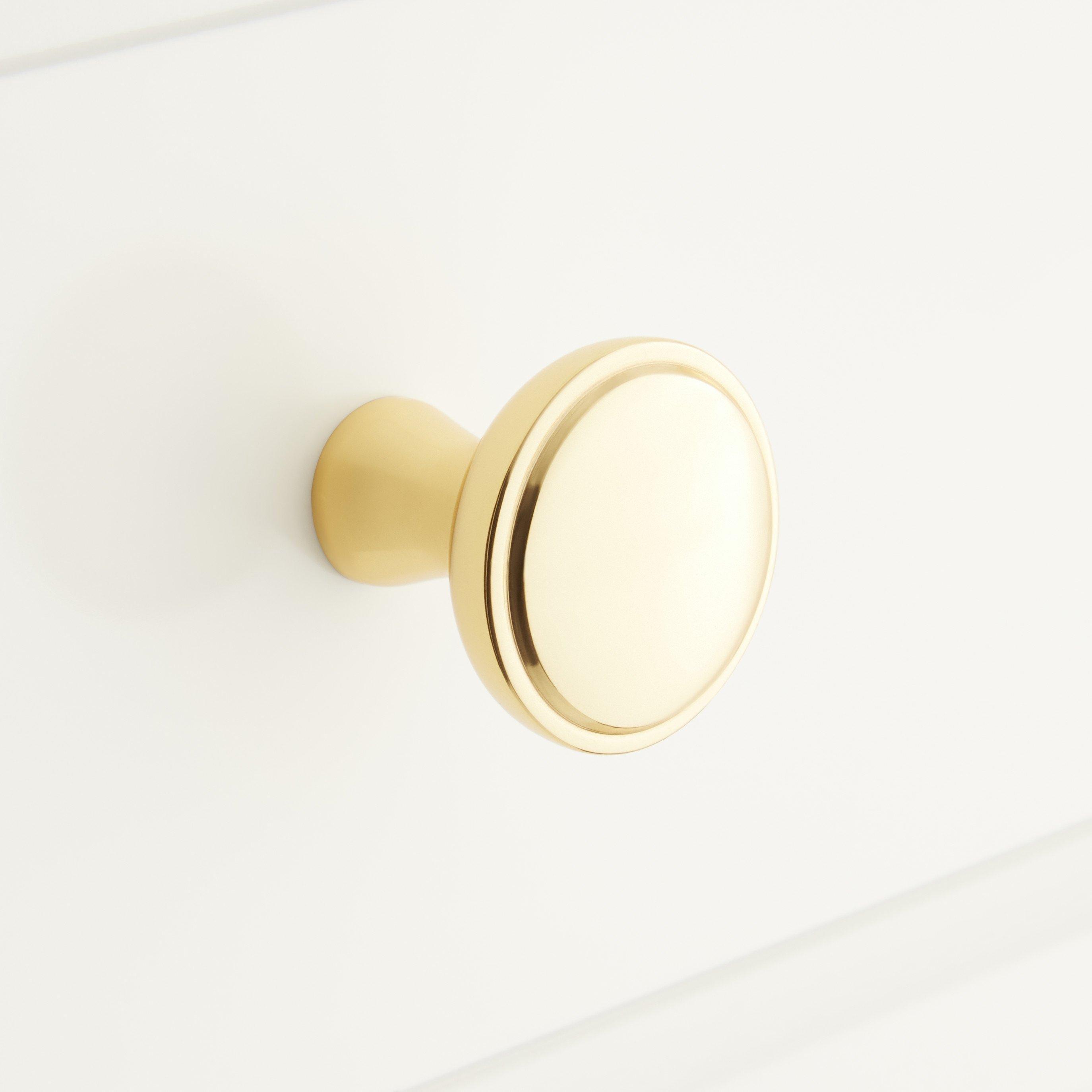 Strasbourg Brass Cabinet Knob Signature Hardware   481868 Strasbourg Brass Cabinet Knob PB 114 Beauty10 