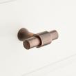 1-3/4" Strasbourg Brass T Knob - Antique Copper, , large image number 0