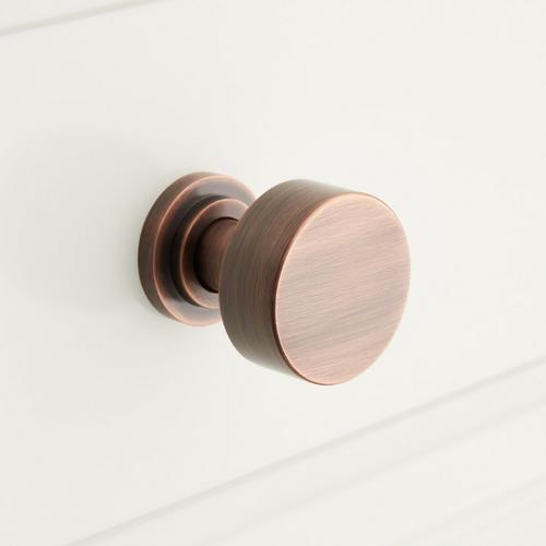 Colmar Brass Cabinet Knob in Antique Copper