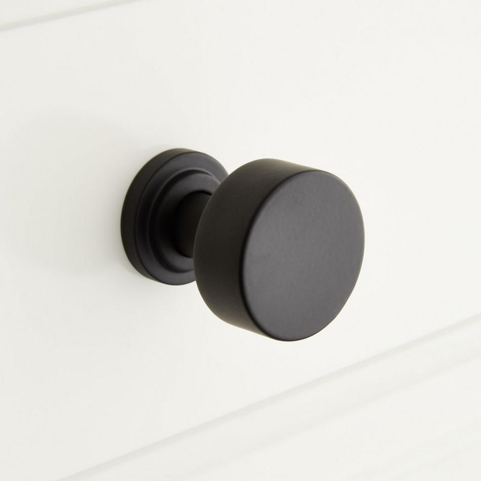 1-1/4" Colmar Brass Cabinet Knob - Black, , large image number 0