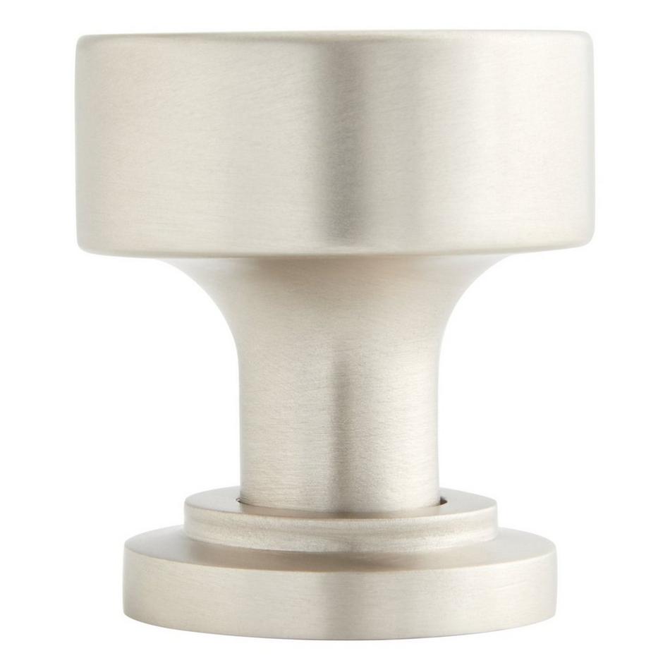 35mm Round Cabinet Knob in Satin Brass - Knurled Range by Fingertip Design