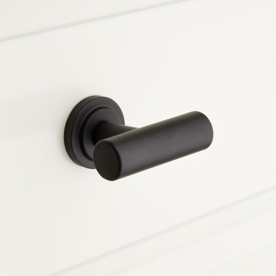 1-3/4" Colmar Brass T Knob - Black, , large image number 0