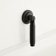 Arles Brass Knurled Drop Pull - Black, , large image number 0