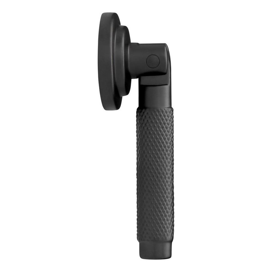 Arles Brass Knurled Drop Pull - Matte Black, , large image number 2