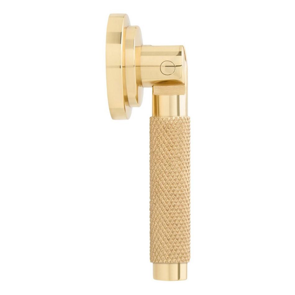 Arles Brass Knurled Drop Pull - Polished Brass, , large image number 2