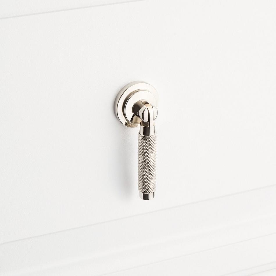 Arles Brass Knurled Drop Pull - Polished Nickel, , large image number 3