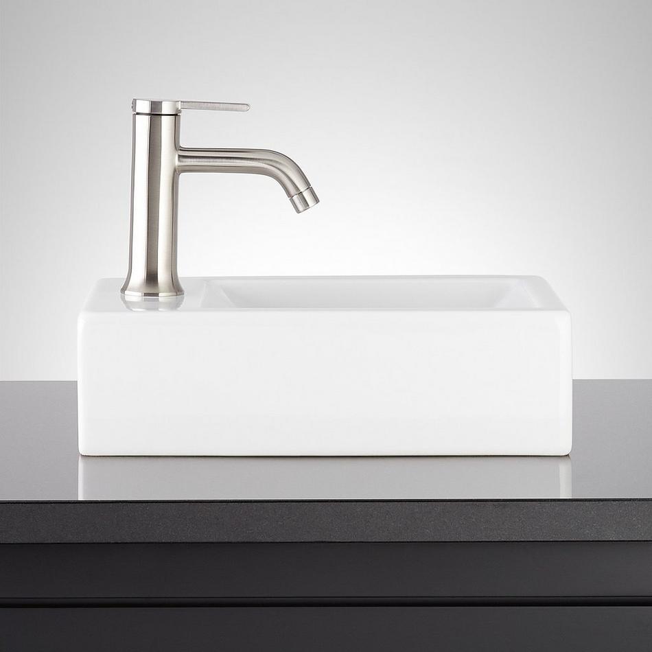 Cromwell Rectangular Wall/Vessel Sink - Left Faucet Hole, , large image number 0