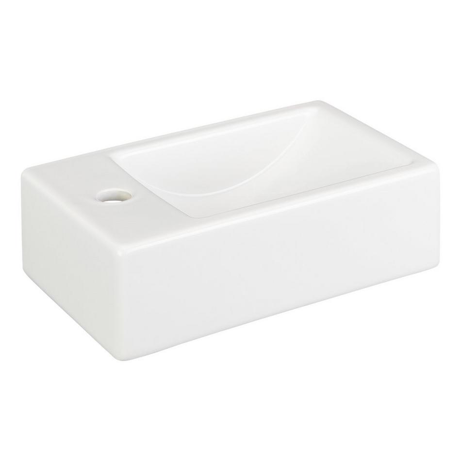 Cromwell Rectangular Wall/Vessel Sink - Left Faucet Hole, , large image number 1