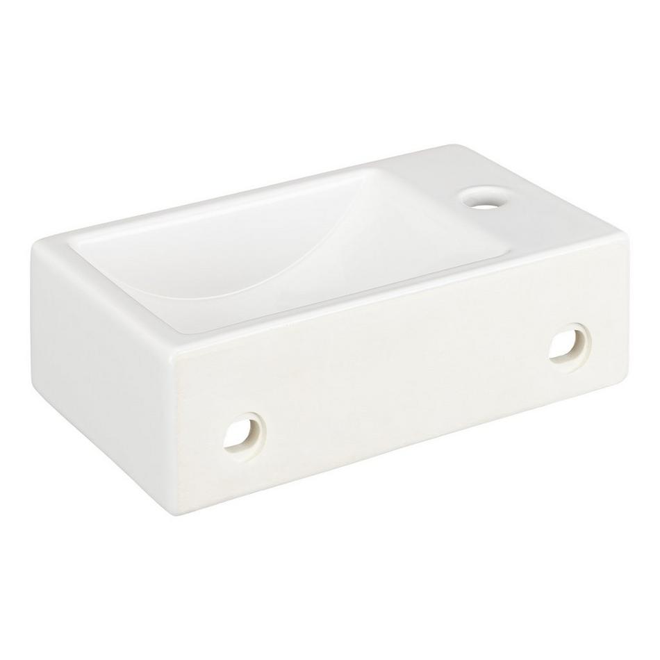 Cromwell Rectangular Wall/Vessel Sink - Left Faucet Hole, , large image number 4