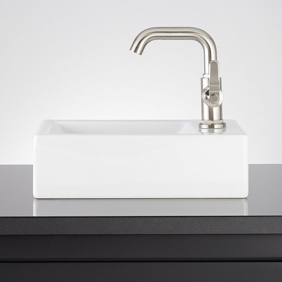 Cromwell Rectangular Wall/Vessel Sink - Right Faucet Hole, , large image number 0