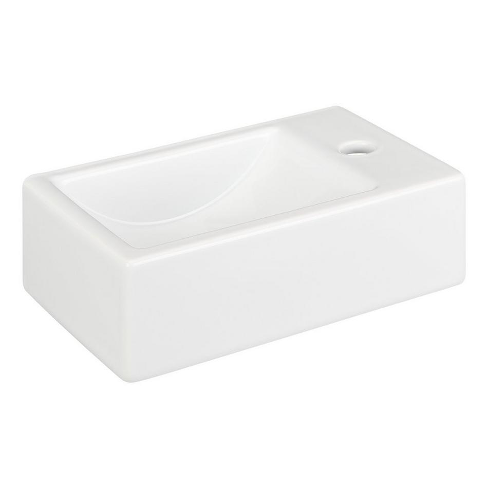 Cromwell Rectangular Wall/Vessel Sink - Right Faucet Hole, , large image number 1