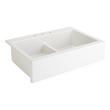 34" Galion Double-Bowl Fireclay Retrofit Farmhouse Sink - White, , large image number 1