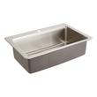 33" Melbrook Stainless Steel Workstation Drop-in Kitchen Sink - One Faucet Hole, , large image number 3