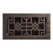 Milnor Solid Brass Floor Register Antique Brass 6" x 14" (7-1/2" x 15-5/8" Overall), , large image number 0
