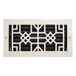 Milnor Solid Brass Wall Register Brushed Nickel 6" x 10 " (7-3/8" x 11-3/4" Overall), , large image number 0