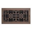 Milnor Solid Brass Wall Register Oil Rubbed Bronze 6" x 10 " (7-3/8" x- 11-3/4" Overall), , large image number 0