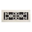 Milnor Solid Brass Floor/Wall Register Brushed Nickel 4" x 10" (5-3/4" 11-5/8" Overall), , large image number 0