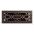 Milnor Solid Brass Floor/Wall Register Antique Brass 4" x 12" (5-3/4" x1 1-5/8" Overall), , large image number 0