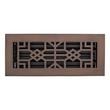 Milnor Solid Brass Floor/Wall Register Oil Rubbed Bronze 4" x 14" (5-3/4" x 15-5/8" Overall), , large image number 0
