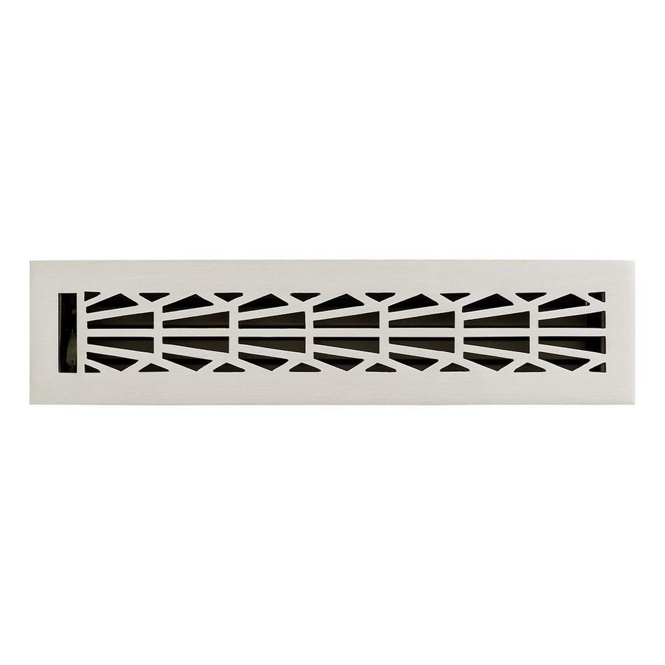 Binney Brass Floor/Wall Register - Brushed Nickel - 2-1/4" x 10" (3-1/8" x 11-1/4"Overall), , large image number 0
