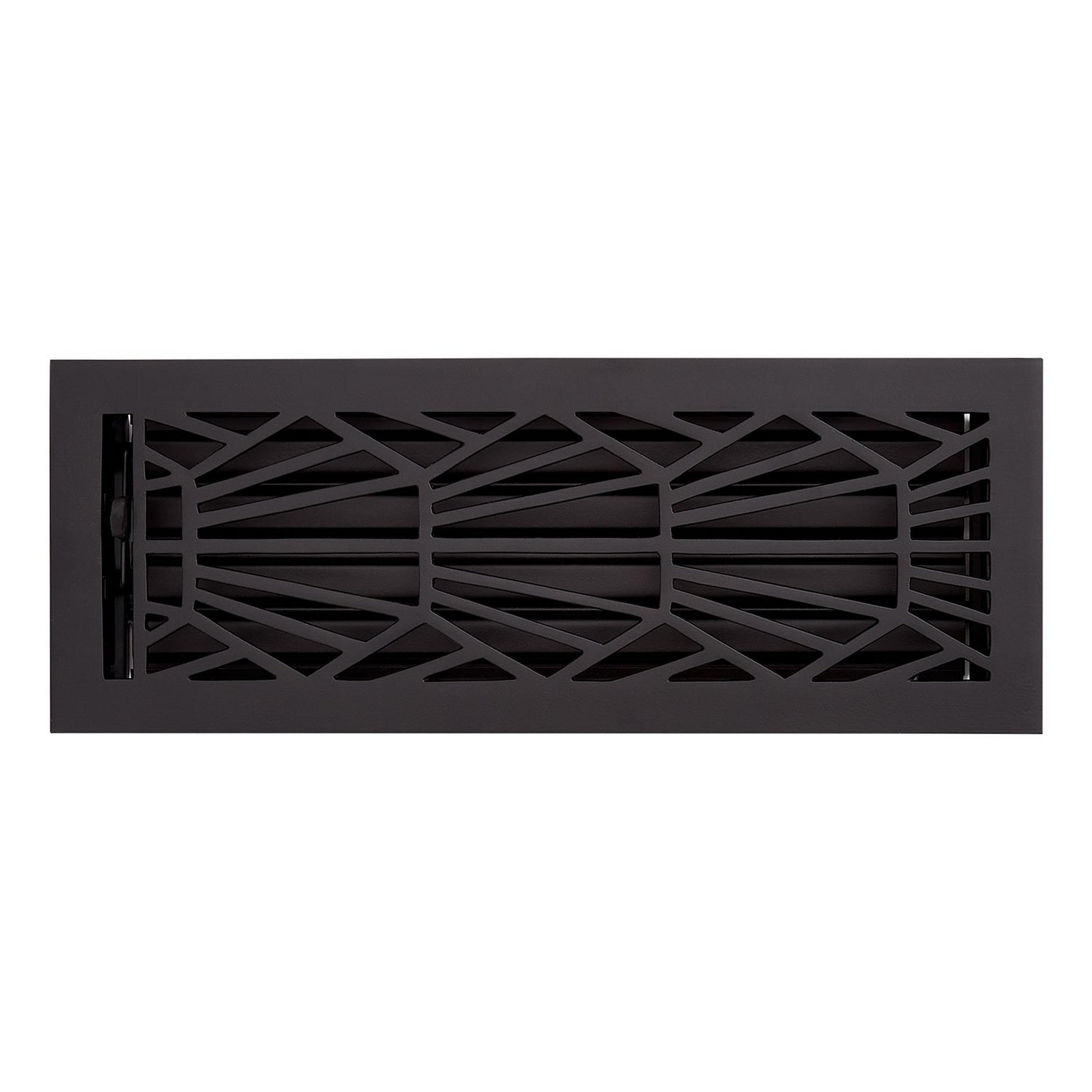 Binney Brass Floor/Wall Register - Matte Black - 4