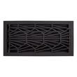 Binney Brass Floor Register - Matte Black - 6" x 14" (6-5/8" x 15" Overall), , large image number 0