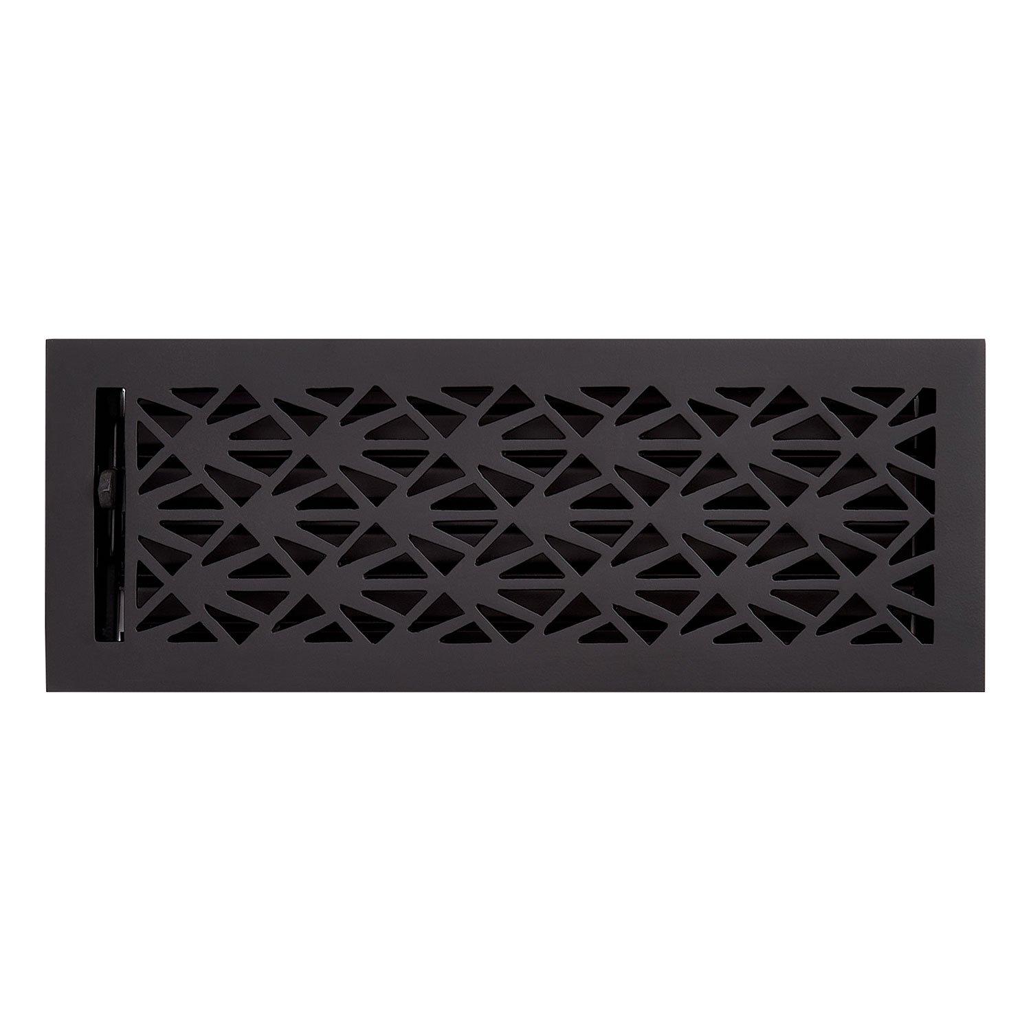 Alexey Brass Floor/Wall Register - Matte Black - 4