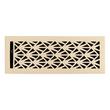 Alexey Brass Floor/Wall Register - Brushed Brass- 4" x 14" (4-7/8" x 15-1/8" Overall), , large image number 0