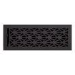 Alexey Brass Floor/Wall Register - Matte Black - 4" x 14" (4-7/8" x 15-1/8" Overall), , large image number 0