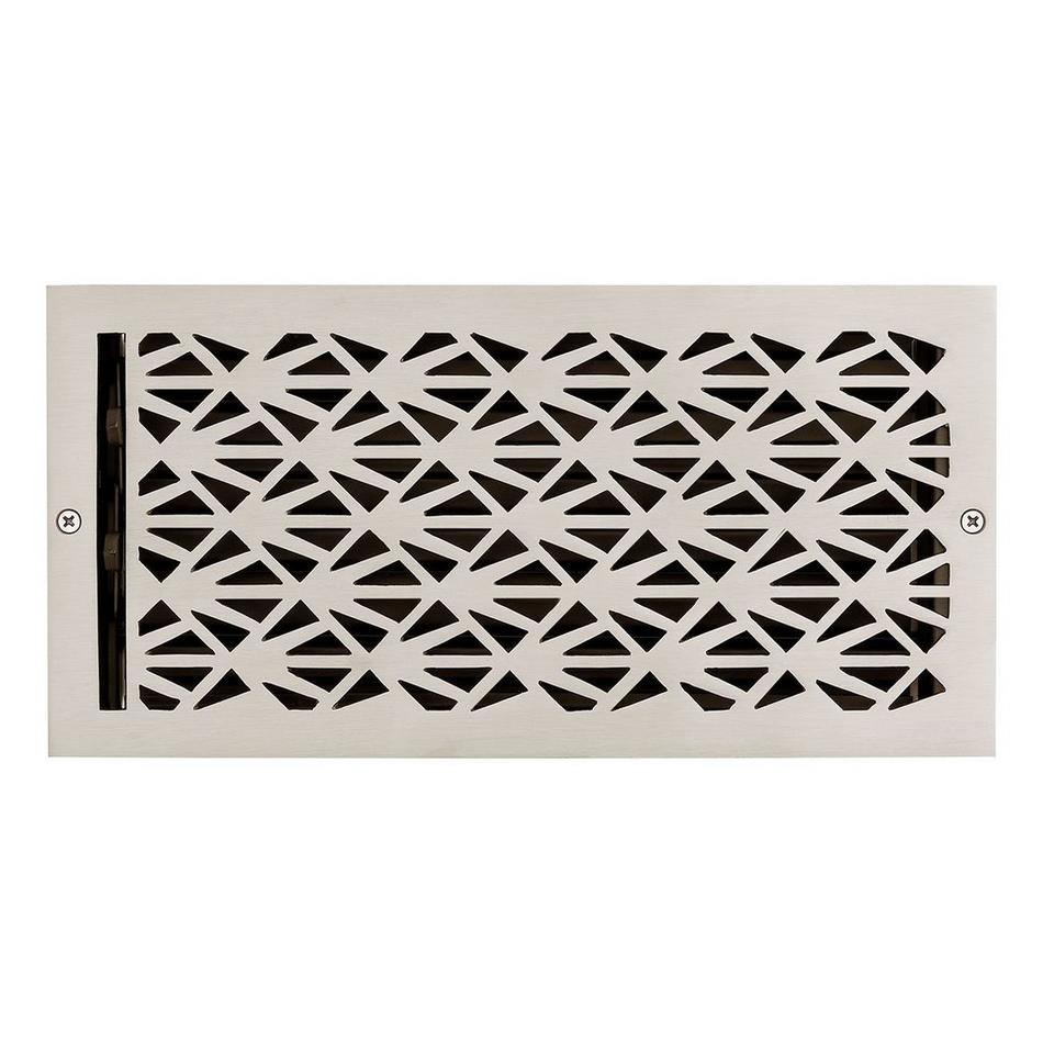 Alexey Brass Wall Register - Brushed Nickel - 6" x 10" (6-1/2" x 11-1/8" Overall), , large image number 0
