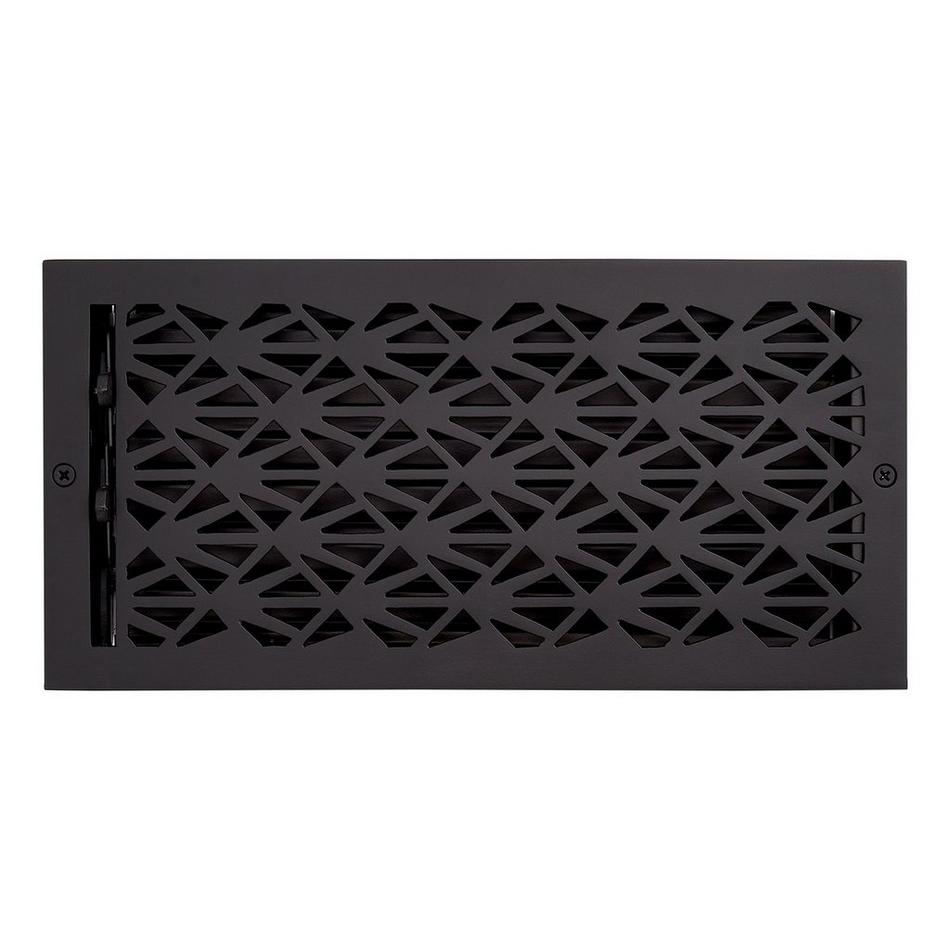 Alexey Brass Wall Register - Matte Black - 6" x 12" (6-1/2" x 13-1/8" Overall), , large image number 1