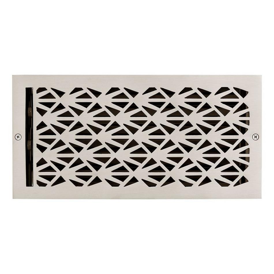 Alexey Brass Wall Register - Brushed Nickel - 6" x 14" (6-5/8" x 15" Overall), , large image number 0