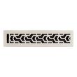 Jastrow Brass Floor/Wall Register - Brushed Nickel- 2-1/4" x 12" (3-1/8" x 13-1/8" Overall), , large image number 0