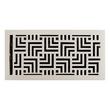 Astoria Brass Floor Register - Brushed Nickel - 6" x 10" (6-5/8" x 11-1/8" Overall), , large image number 0