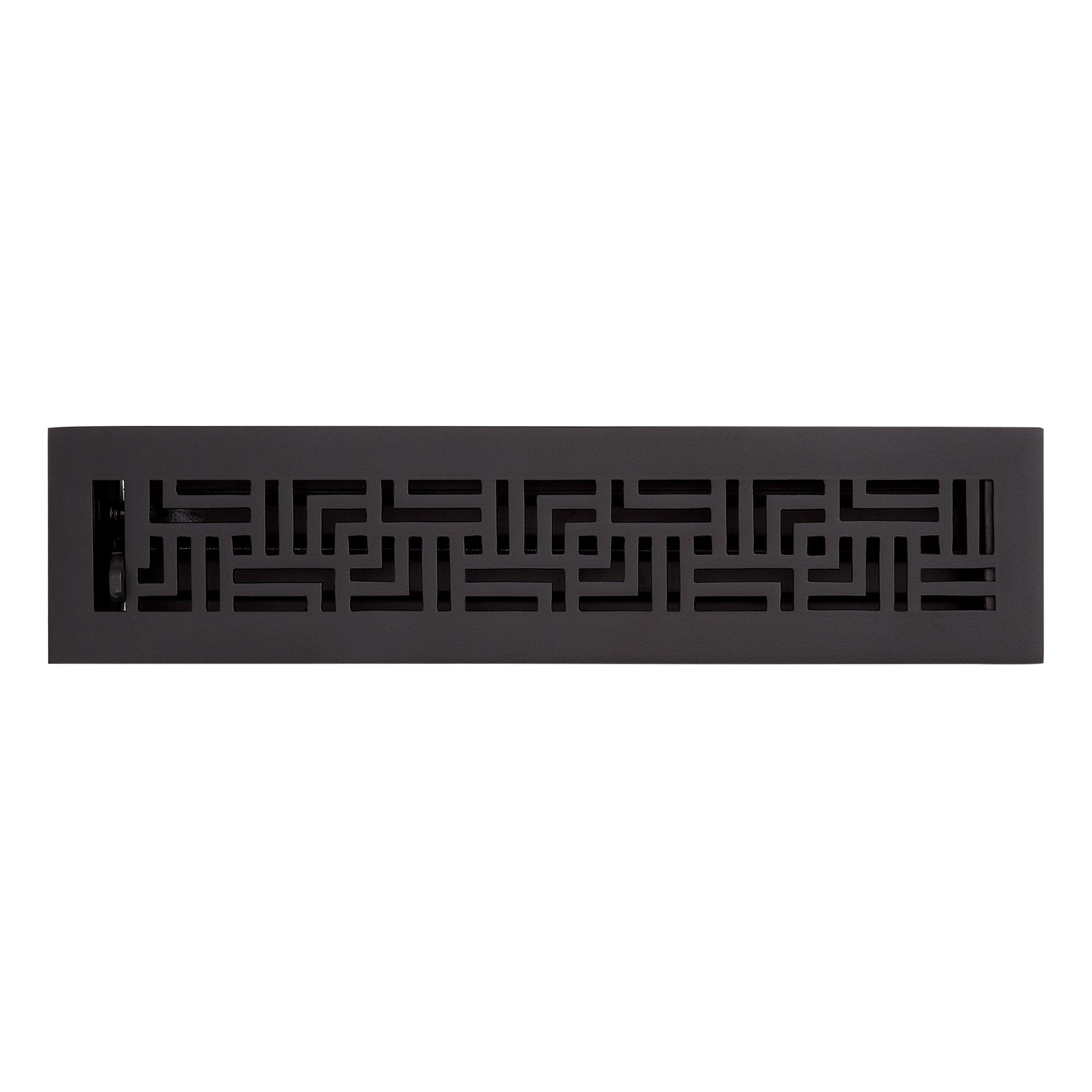 Astoria Brass Floor/Wall Register - Matte Black - 2-1/4