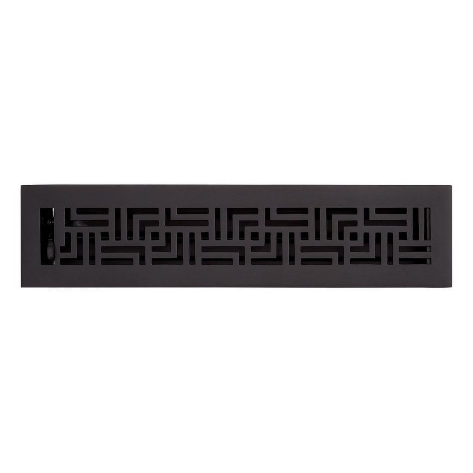 Astoria Brass Floor/Wall Register - Matte Black - 2-1/4" x 10" (3-1/8" x 11-1/4"Overall), , large image number 0