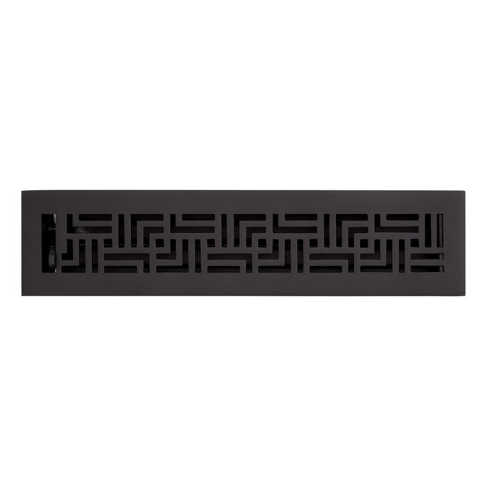 Astoria Brass Floor/Wall Register - Matte Black - 2-1/4" x 14" (3-1/8" x 15"Overall), , large image number 0