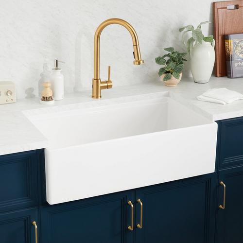 33" Brumfield Fireclay Farmhouse Sink